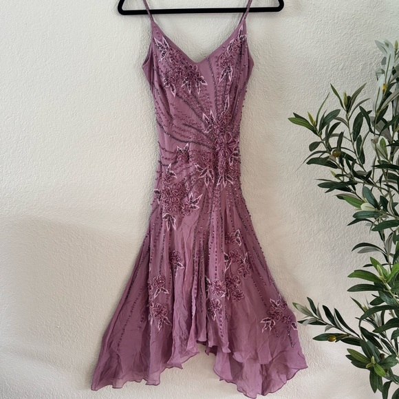 sue wong pink beaded dress Sue Wong Dress Beaded Pink Petal Dress Gown Prom Embellished Vintage 90s Y2K